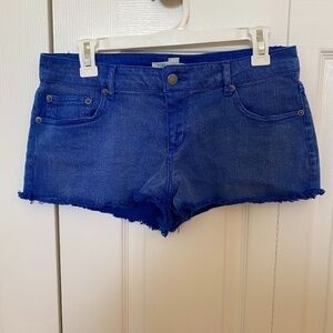 Forever 21 Distressed Blue Short Denim Shorts